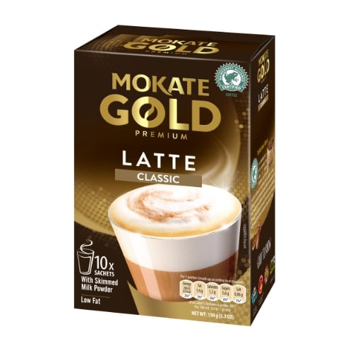 Kavos gėrimas MOKATE Gold Premium Latte Classic, 10 x 14g-Tirpi kava-Kava, kakava