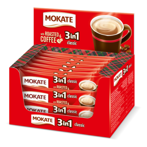 Kavos gėrimas MOKATE 3in1 Classic, dėžutėje, 24 x 17g-Tirpi kava-Kava, kakava