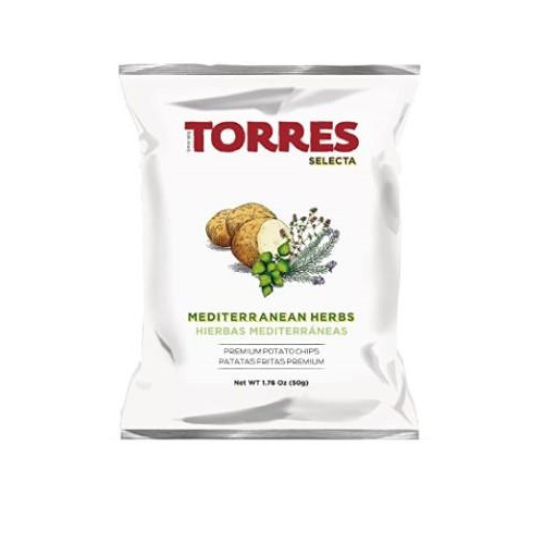 Bulvių traškučiai TORRES, su Viduržemio jūros žolelėmis, 150g-Traškučiai, tortilijos-Užkandžiai