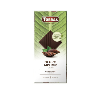 Šokoladas STEVIA, juodasis, 100 g-Šokoladas-Saldumynai