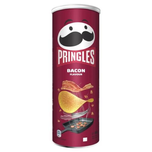 Užkandis PRINGLES Bacon, 165g-Traškučiai, tortilijos-Užkandžiai