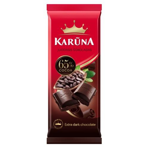 Šokoladas KARŪNA, 65% kakavos, 80 g NEW-Šokoladas-Saldumynai