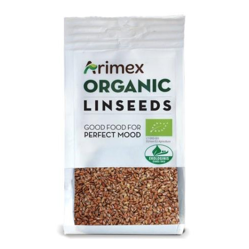 Ekologiškos linų sėmenys Arimex Organic, 200g, LT-EKO-001-Riešutai, sėklos-Užkandžiai