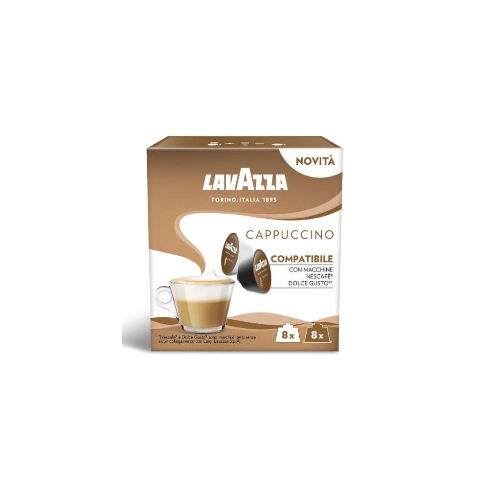 Kavos kapsulės LAVAZZA Cappuccino, 16vnt., 200 g-Lavazza kavos kapsulės-Kava, kakava