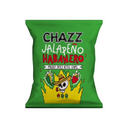 Bulvių traškučiai CHAZZ su Jalapeno habanero paprika, 50 g-Traškučiai, tortilijos-Užkandžiai