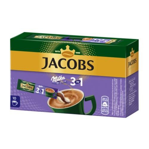 Kavos gėrimas JACOBS 3in1 Milka, 10 x 18 g-Tirpi kava-Kava, kakava