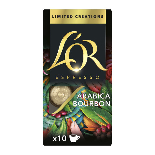 Kavos kapsulės L'OR Arabica Bourbon, 10 vnt-Kavos kapsulės NESPRESSO® aparatams-Kava, kakava