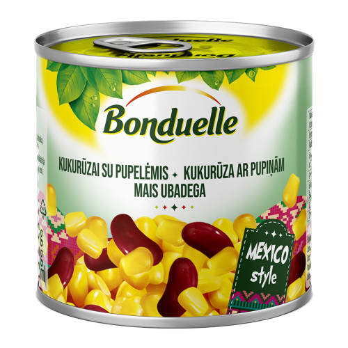 Saldžiųjų kukurūzų ir pupelių mišinys BONDUELLE, 170 g-Konservuotos daržovės-Bakalėja