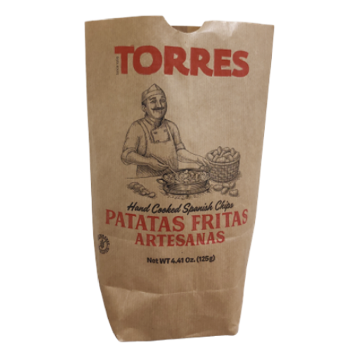 Bulvių traškučiai TORRES, Artesanas, popieriniam maiše, 125g-Traškučiai, tortilijos-Užkandžiai