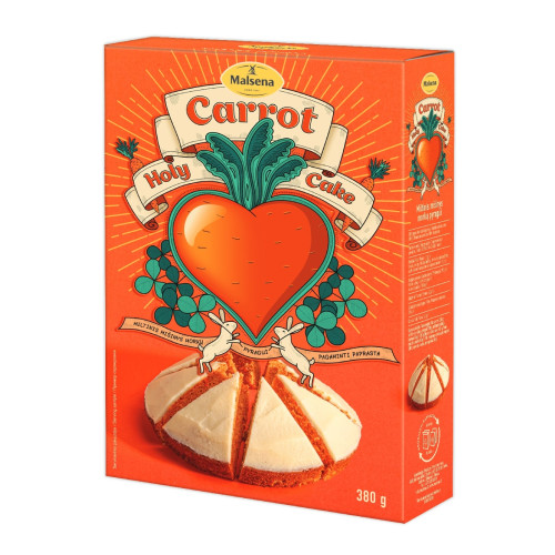 Miltinis mišinys morkų pyragui MALSENA, "Holy carrot cake", 380g-Miltai, miltų