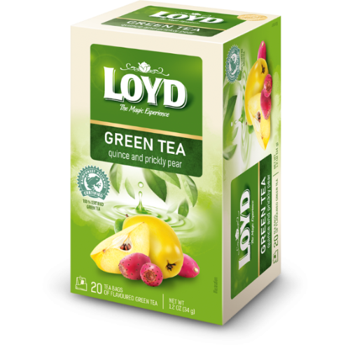 Žalioji arbata LOYD, svarainių ir opuncijų skonio, 20 x 1.7g-Žalioji arbata-Arbata