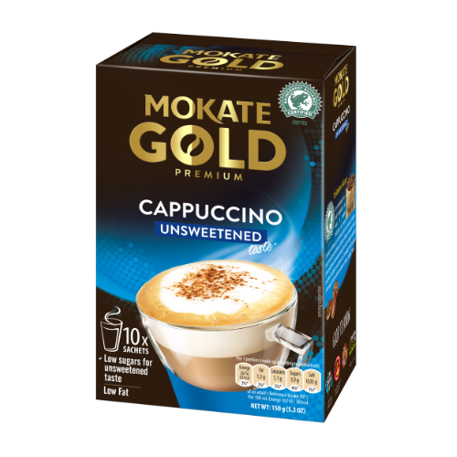 Kavos gėrimas MOKATE Gold Premium Cappuccino, becukrė, 10 x 14g-Tirpi kava-Kava, kakava