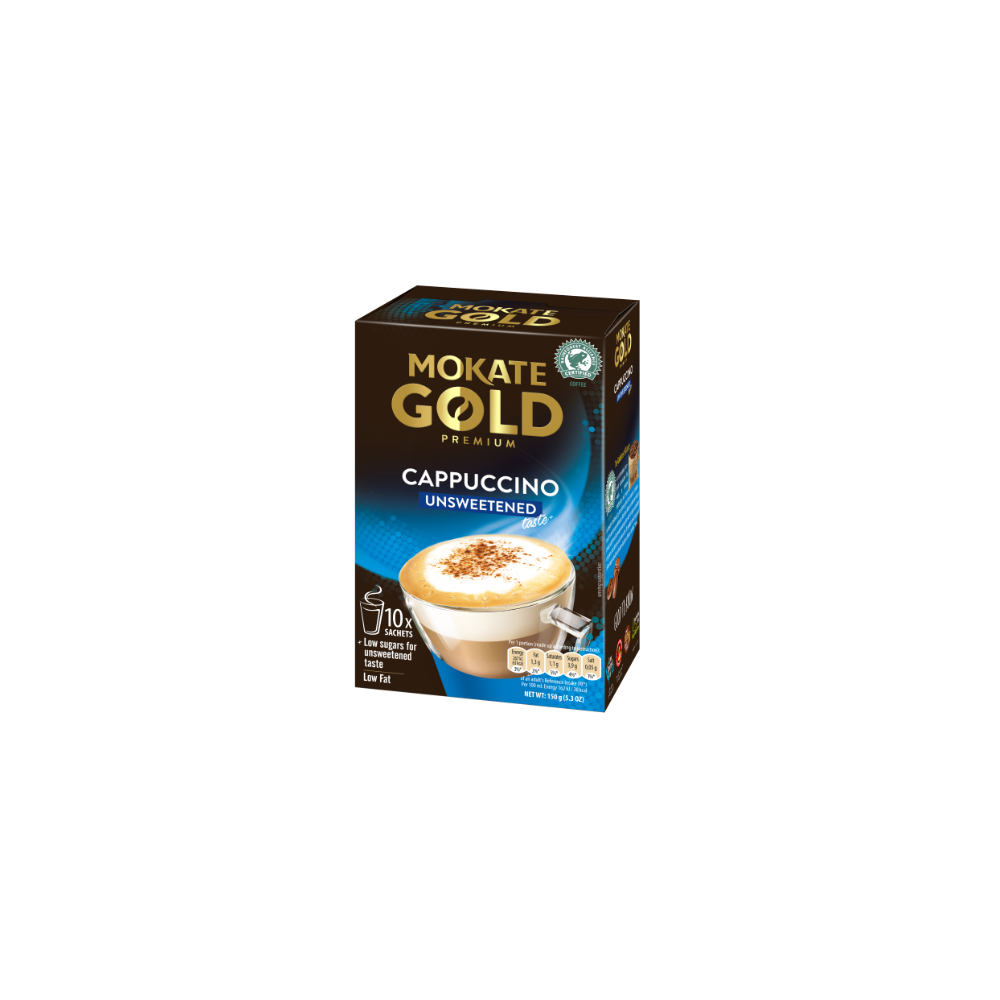 Kavos gėrimas MOKATE Gold Premium Cappuccino, becukrė, 10 x 14g-Tirpi kava-Kava, kakava