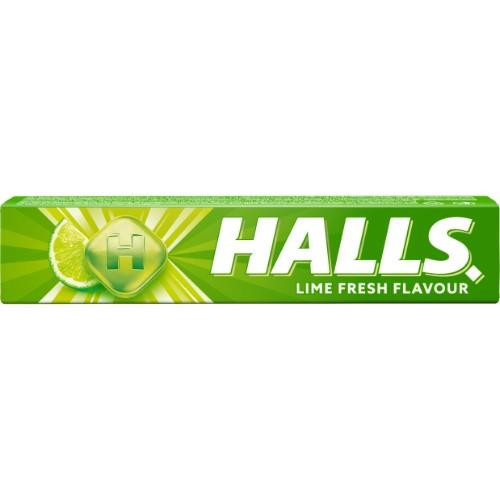 Ledinukai HALLS Lime, 33,5 g-Kramtomoji guma ir pastilės-Saldumynai