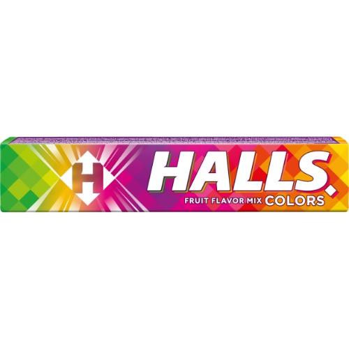 Ledinukai HALLS Colors, vaisių skonio, 33,5 g-Kramtomoji guma ir pastilės-Saldumynai