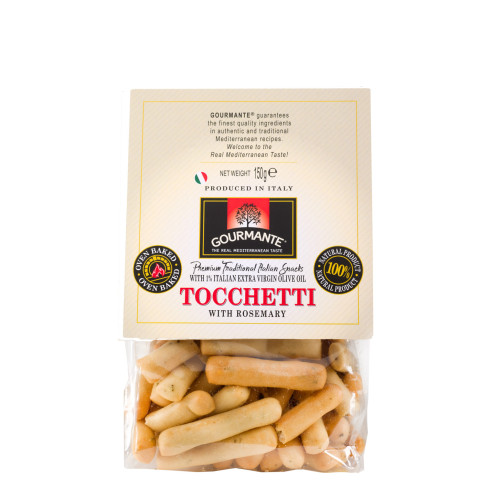Krekeriai Tocchetti GOURMANTE, su rozmarinais, 150 g-Sūrūs užkandžiai-Užkandžiai