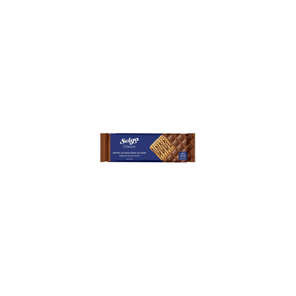 Selga sausainiai aplieti šokoladu 190g-Sausainiai-Saldumynai