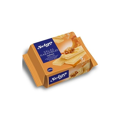 Sūrios karamelės skonio vafliai SELGA, 180g-Vafliai-Saldumynai