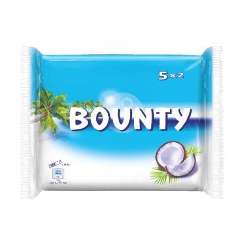 Pieninis šokoladinis batonėlis BOUNTY su švelniu kokosų įdaru, 5x28,5g-Šokoladiniai