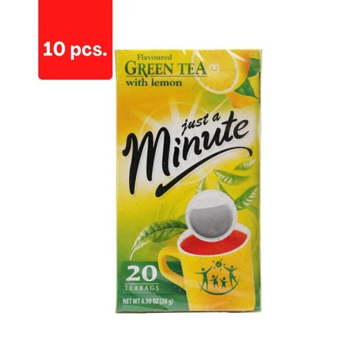 Žalioji arbata JUST A MINUTE Lemon, 20 x 1,4g-Žalioji arbata-Arbata