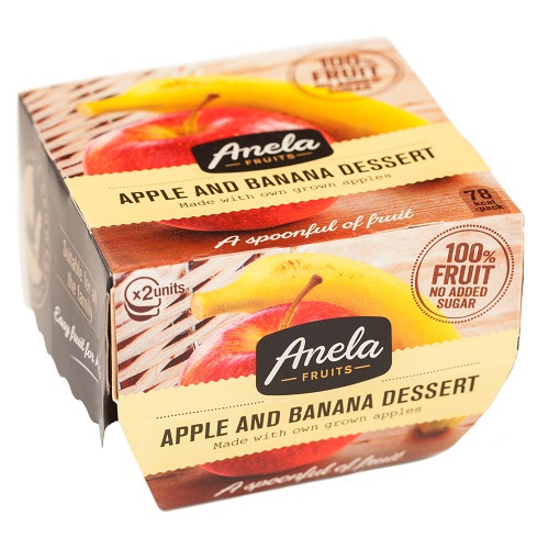 Natūrali tyrelė ANELA, obuolių ir bananų, be pridėtinio cukraus, 200g-Tyrelės-Kūdikių maistas