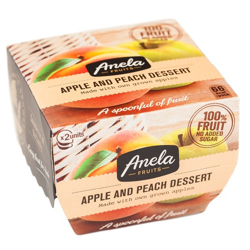 Natūrali tyrelė ANELA, obuolių ir persikų, be pridėtinio cukraus, 200g-Tyrelės-Kūdikių maistas