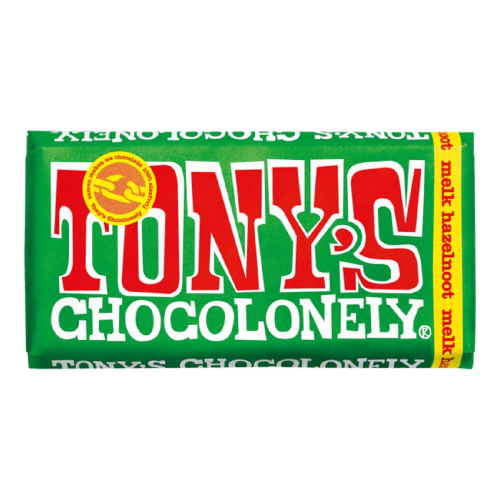 Pieniškas šokoladas TONY'S, 32%, su lazdyno riešutais, 180g-Šokoladas-Saldumynai