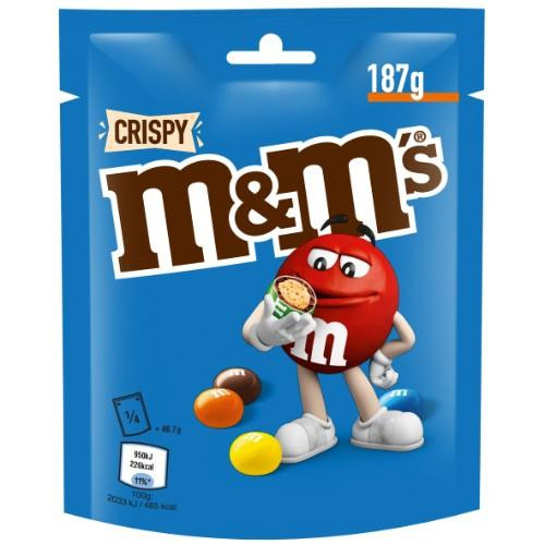 Dražė M&M's Crispy, su traškiu įdaru, 187g-Saldainiai-Saldumynai