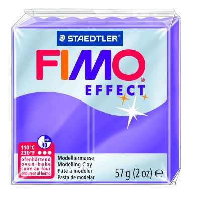 Modelinas FIMO EFFECT, 57 g, permatoma violetinė sp.-Lipdymo masės-Lipdymo priemonės