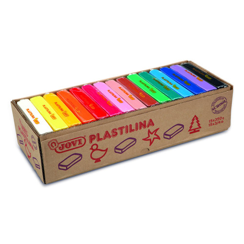 Plastilinas JOVI, 350 g, įvairių spalvų-Lipdymo masės-Lipdymo priemonės