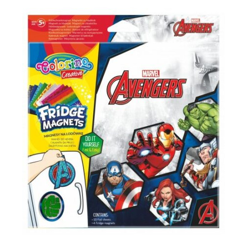 Magnetai COLORINO Marvel Avengers, 4 vnt.-Smulkmenos-Ugdymo ir kūrybos priemonės