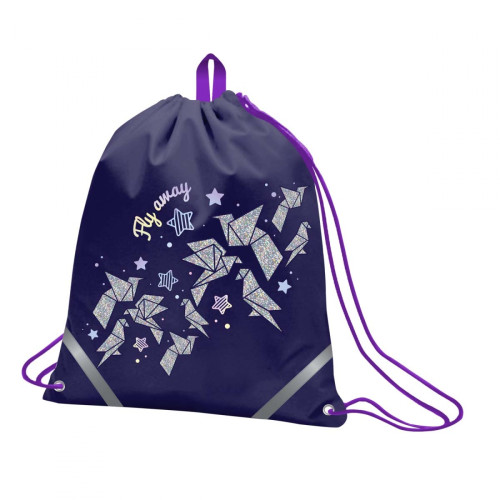 Maišelis sportinei aprangai YES SB-10 Origami Doves, violetinis-Krepšiai sportinei