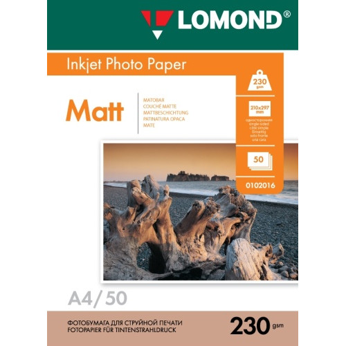 Fotopopierius Lomond Photo Inkjet Paper Matinis 230 g/m2 A4, 50 lapų-Foto popierius-Popierius