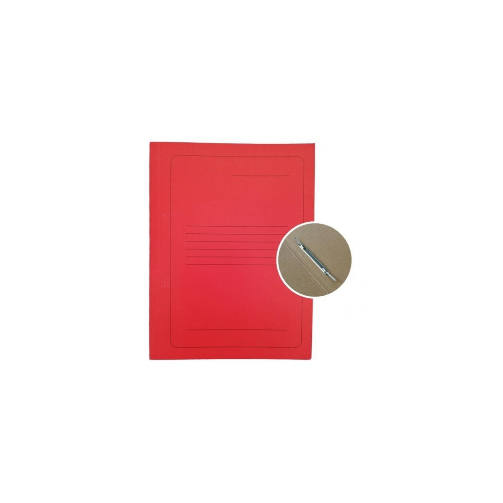 Kartoninis segtuvėlis SMLT A4 300g, raudonas su spauda ir įsegėle-Segtuvai-Dokumentų laikymo