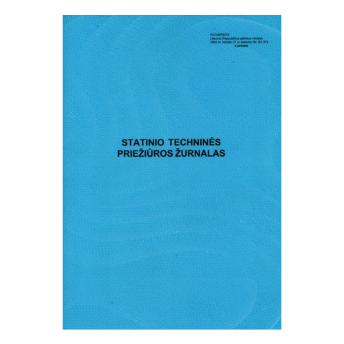 Statinio techninės priežiūros žurnalas 0720-045-Kiti-Popierius ir popieriaus produktai