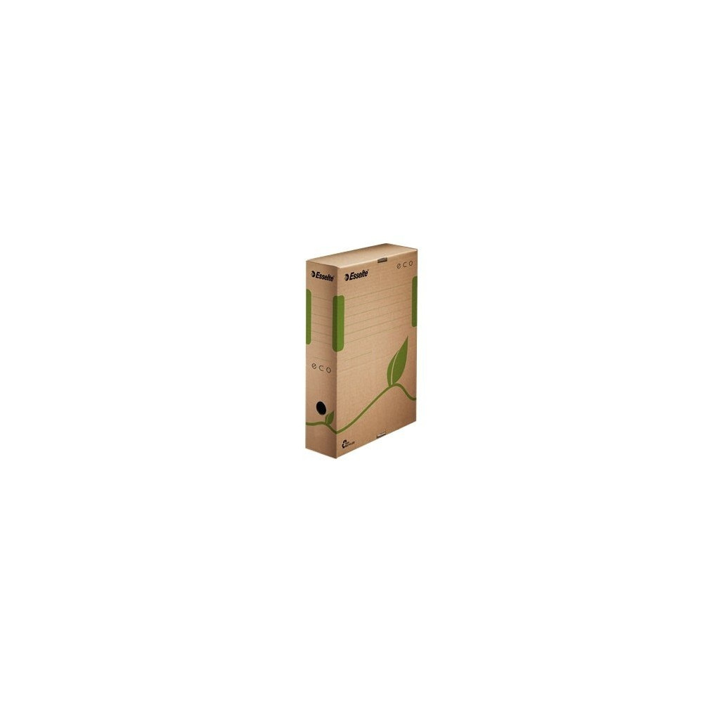 Archyvinė dėžė Esselte Eco, 100x327x233 mm., ruda-Archyvavimo dėžės ir priedai-Dokumentų