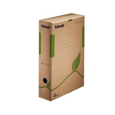 Archyvinė dėžė Esselte Eco, 100x327x233 mm., ruda-Archyvavimo dėžės ir priedai-Dokumentų