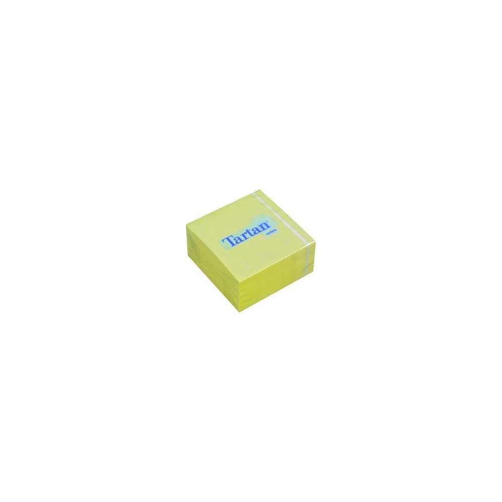 Lipnių lapelių Tartan kubas, 76x76mm, geltonas (400) 0717-301-Lipnūs lapeliai-Popierius ir