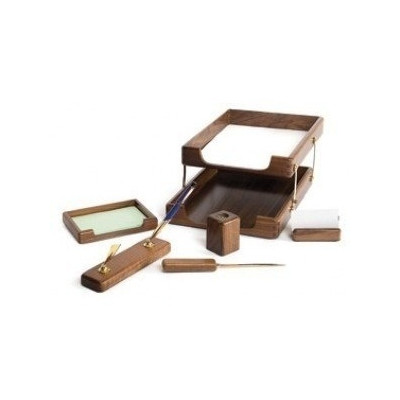 Darbo stalo rinkinys Forpus, medinis, rudas, 6 dalių 1001-002-Neoriginalios spausdintuvų