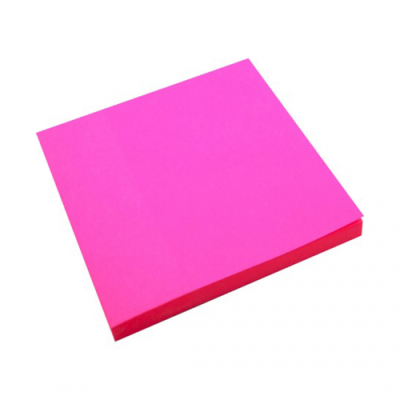 Lipnūs lapeliai Forpus, Neon, 75x75mm, rožiniai (1x80)-Lipnūs lapeliai-Popierius ir popieriaus