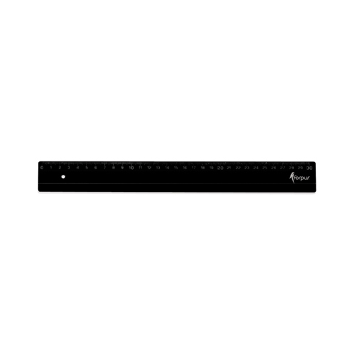 Liniuotė Forpus, plastikinė, juoda, 30cm-Neoriginalios spausdintuvų kasetės-SPAUSDINTUVAI IR