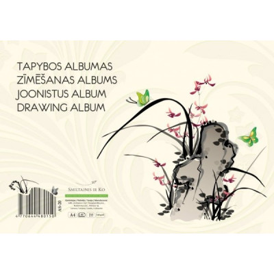 Tapybos albumas SMLT, A4, 160 g, klijuotas, (40) 0708-204-Piešimo popierius-Piešimo popierius