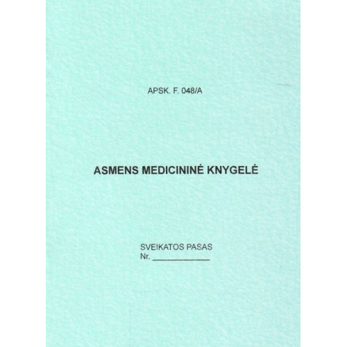 Asmens medicininė knygelė, A6 (12)-Kiti-Popierius ir popieriaus produktai