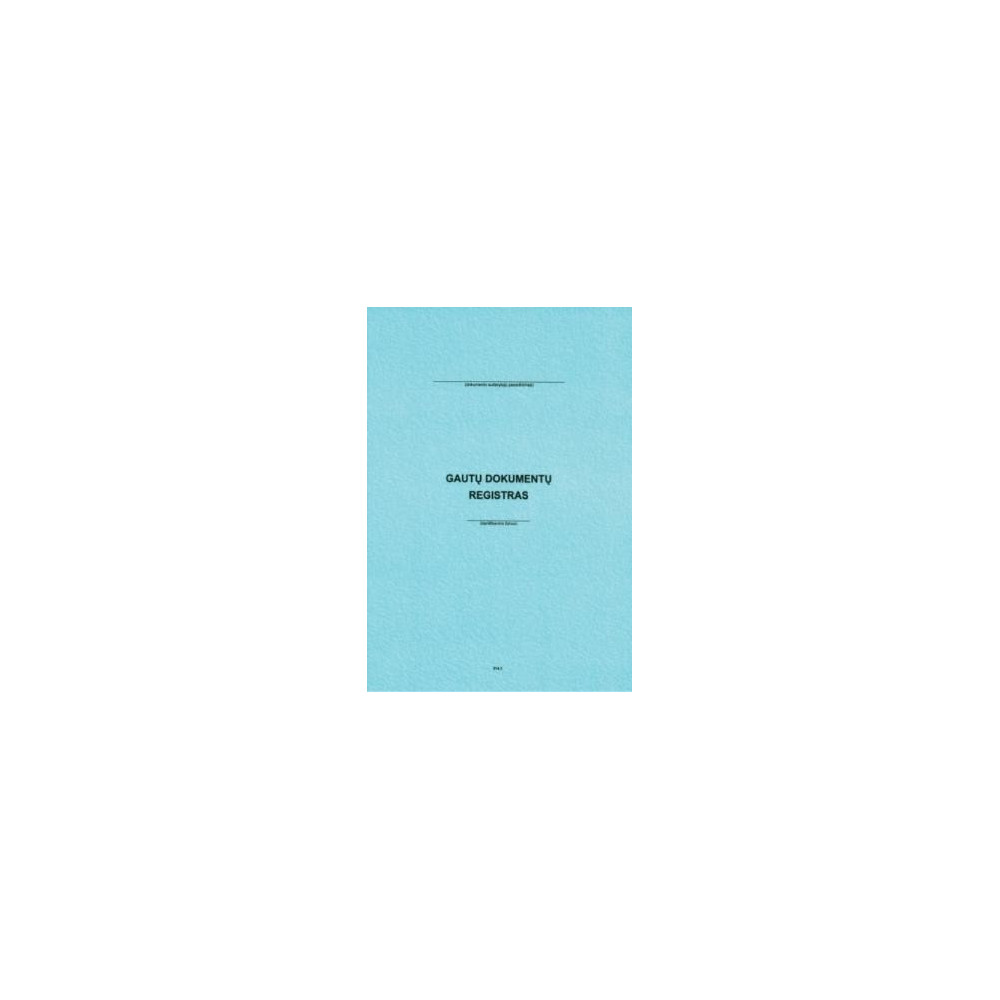 Gautų dokumentų registracijos žurnalas, A4 (48) 0720-006-Kiti-Popierius ir popieriaus produktai