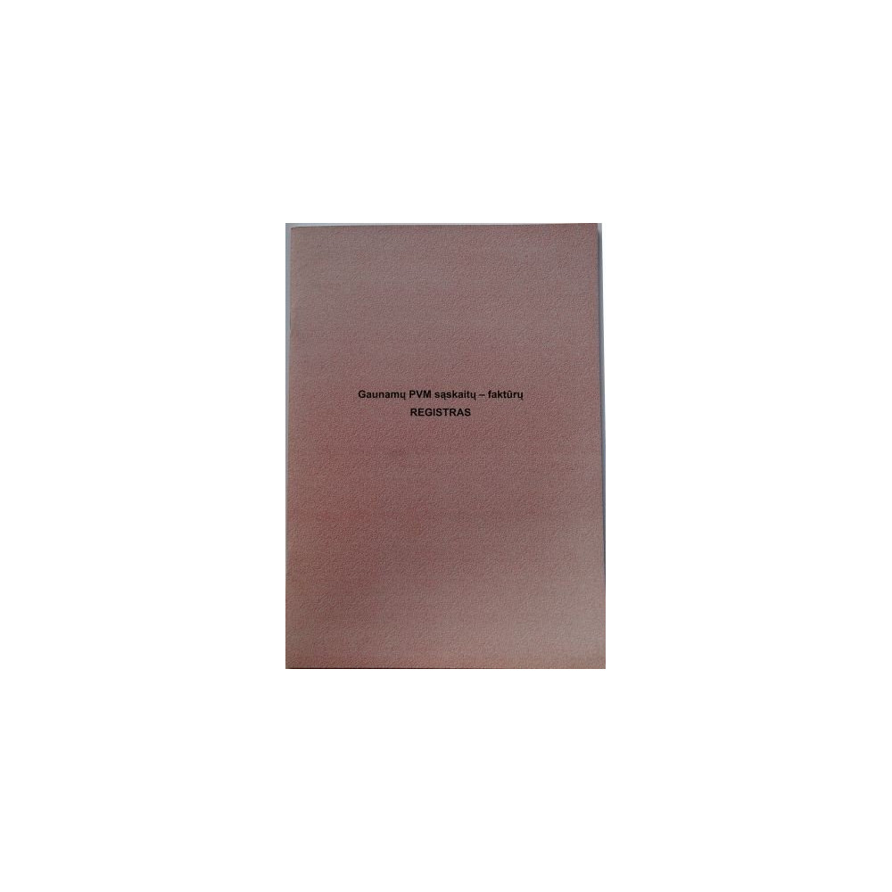 Gaunamų PVM saskaitų faktūrų registras, A4 (48) 0720-032-Kiti-Popierius ir popieriaus produktai