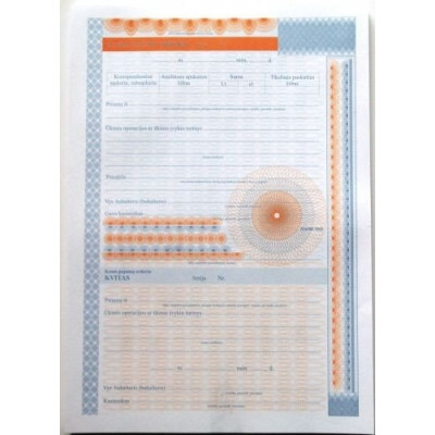 Kasos pajamų orderiai, A4 (100) 0720-011-Kiti-Popierius ir popieriaus produktai