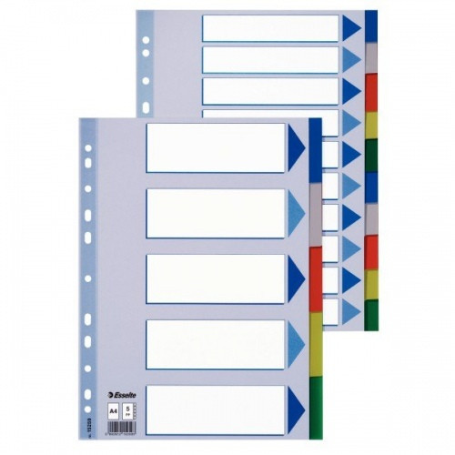 Skiriamieji lapai Esselte, A4, 1-5 spalvos, plastikiniai-Neoriginalios spausdintuvų