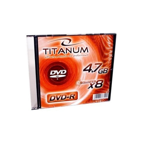 Diskas DVD-R Titanum 4.7GB, 8x, plona dėžutė (1)-Kompaktinės plokštelės-Kompiuterių priedai