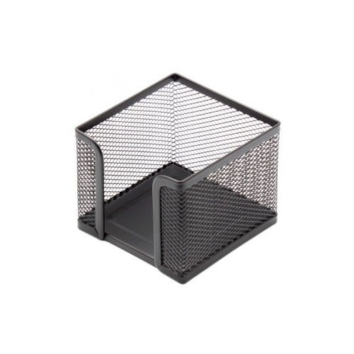 Dėžutė lapeliams Forpus, 9.5x9.5cm, juoda, perforuoto metalo 1005-008-Pieštukinės-Darbo stalo