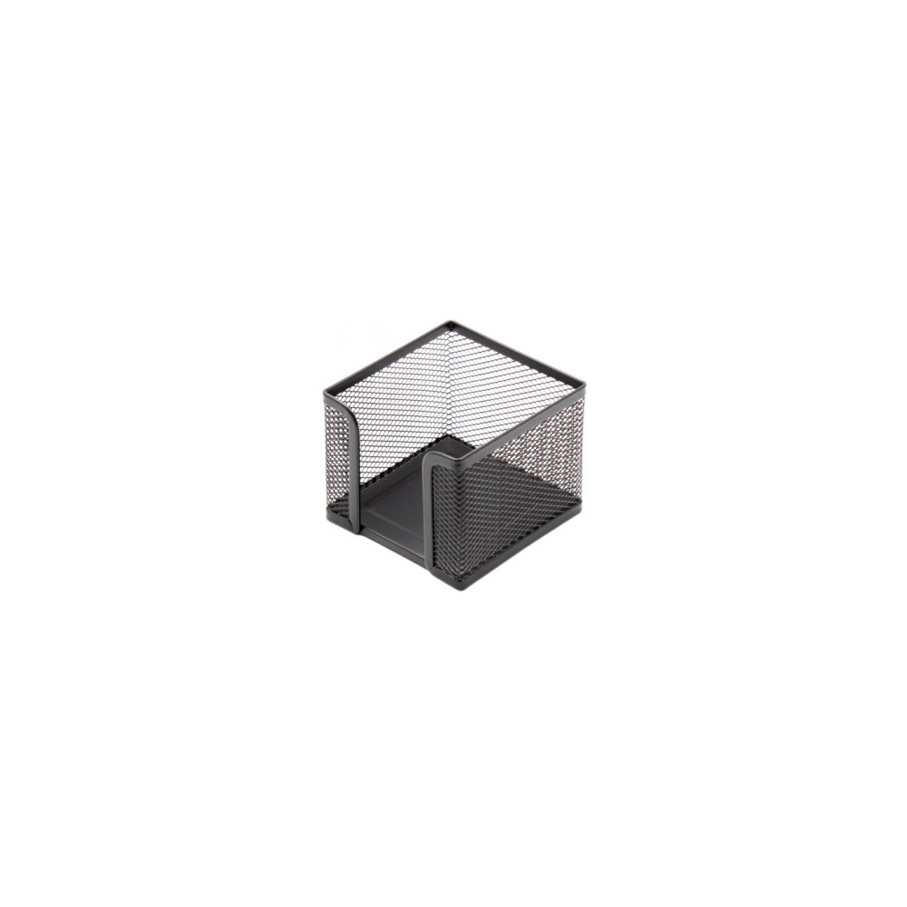 Dėžutė lapeliams Forpus, 9.5x9.5cm, juoda, perforuoto metalo 1005-008-Pieštukinės-Darbo stalo